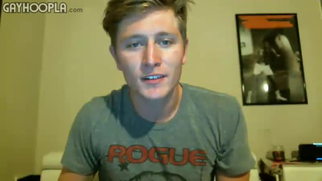 Blonde Surfer Brandon Parker Showers and Jerks on Webcam Video