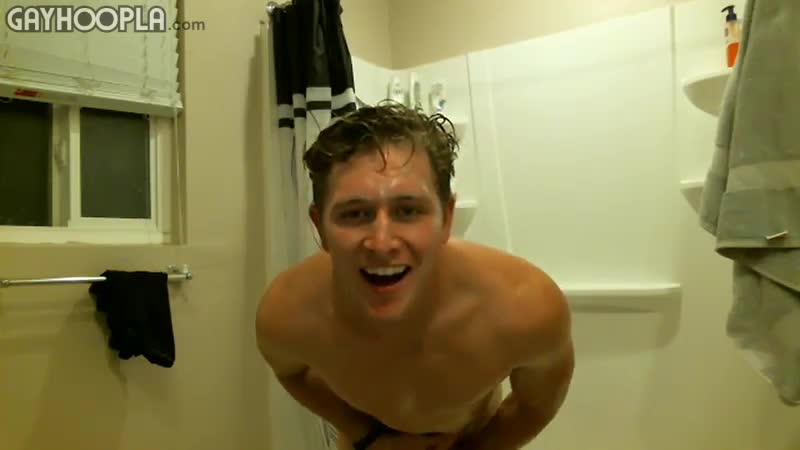 Brandon Parker Porn - Blonde Surfer Brandon Parker Showers and Jerks Dick on Webcam Video at  GayHoopla