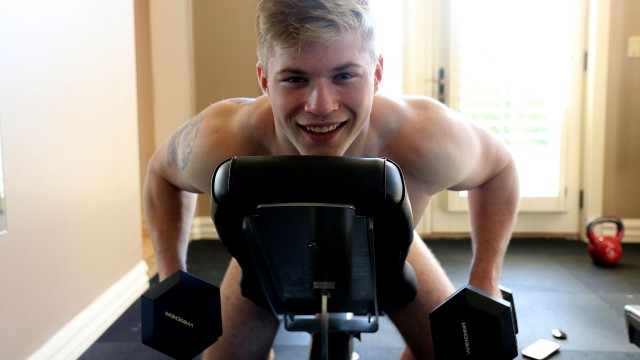 18YO Blonde Jock Troy Daniel Jerks Off