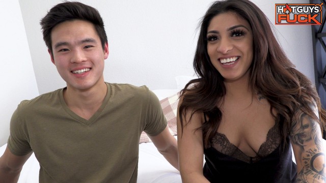 Charlie Tran with Jessica Nunez — Asian Sensation Charlie Tran Wets His COCK In His First Latina Jessica Nunez (photo 2)