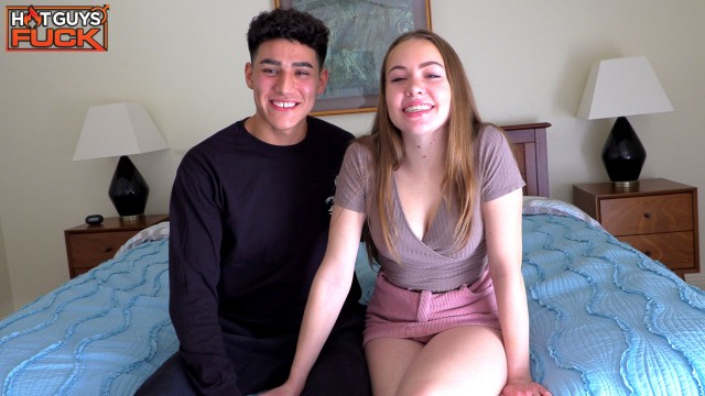 Naomi Porter with Andre Willis — Big Dick Latino Stud Andre Willis Stretches Out Tight Teen Naomi Porter (photo 2)