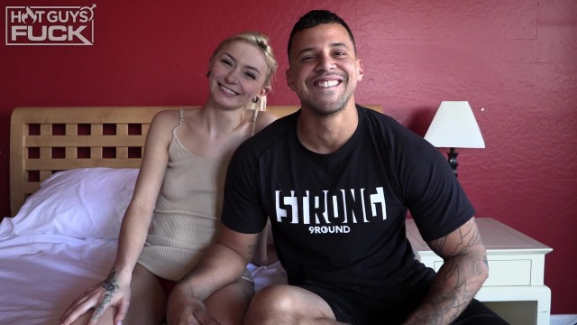 Clara Fargo with Tony Romero — Mr. Latino Heat Tony Romero Is All Smiles With Anticipation For Blonde Cutie Clara Fargo (photo 6)