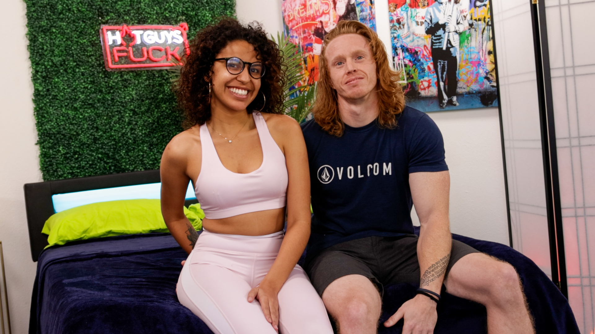 First Timer Red Headed HUNK Ash Riley Meets Latina Alix Pena