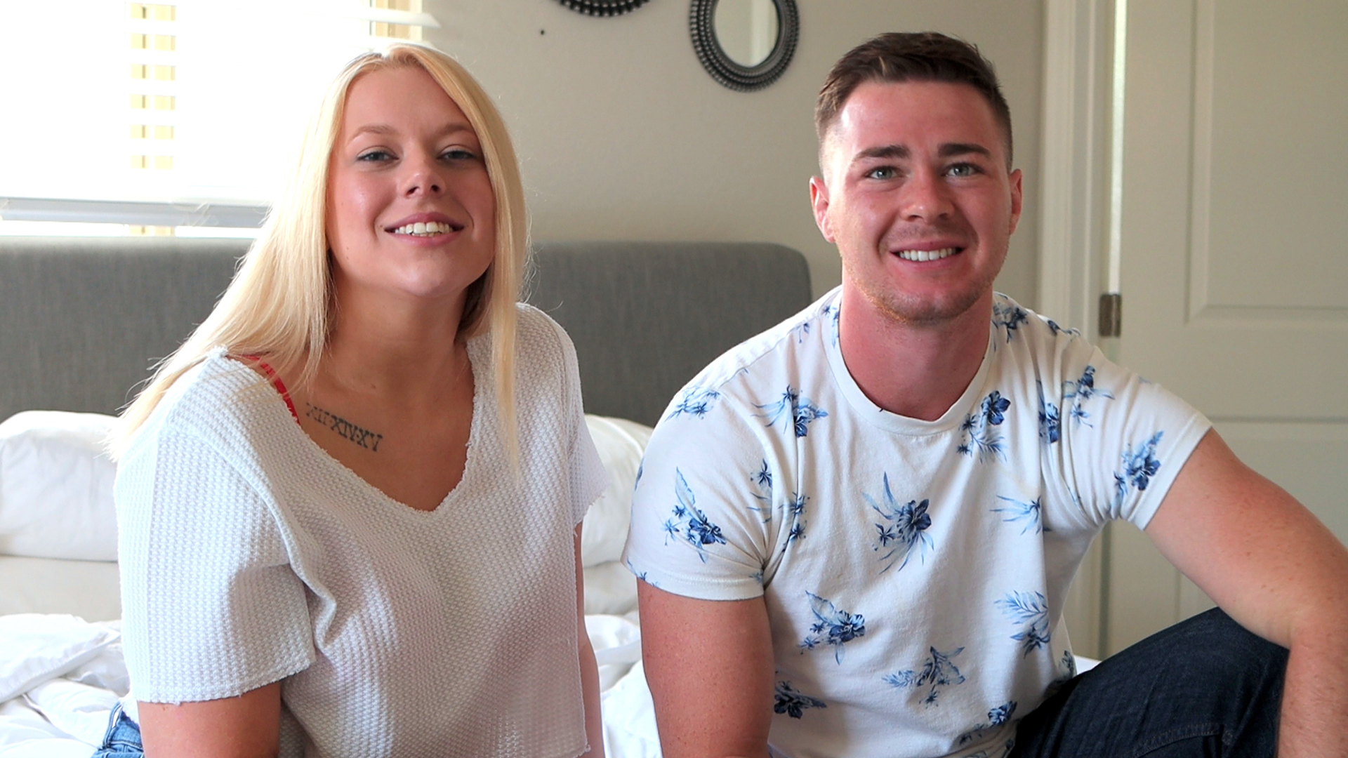 Hometown Hotties Mason Skyy & Marie Jacob Are All Smiles Before Their Sweaty Rough Fuck