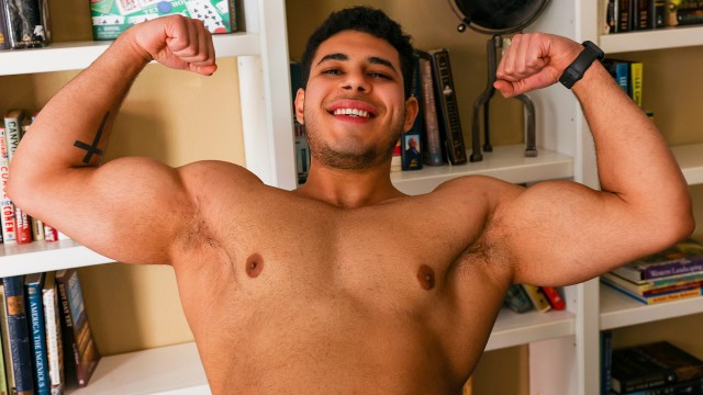 Juicy Jace Jenkins Strokes His In The Library!