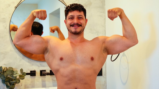 Muscle Mike Bourbon is an Open Book for the Camera!