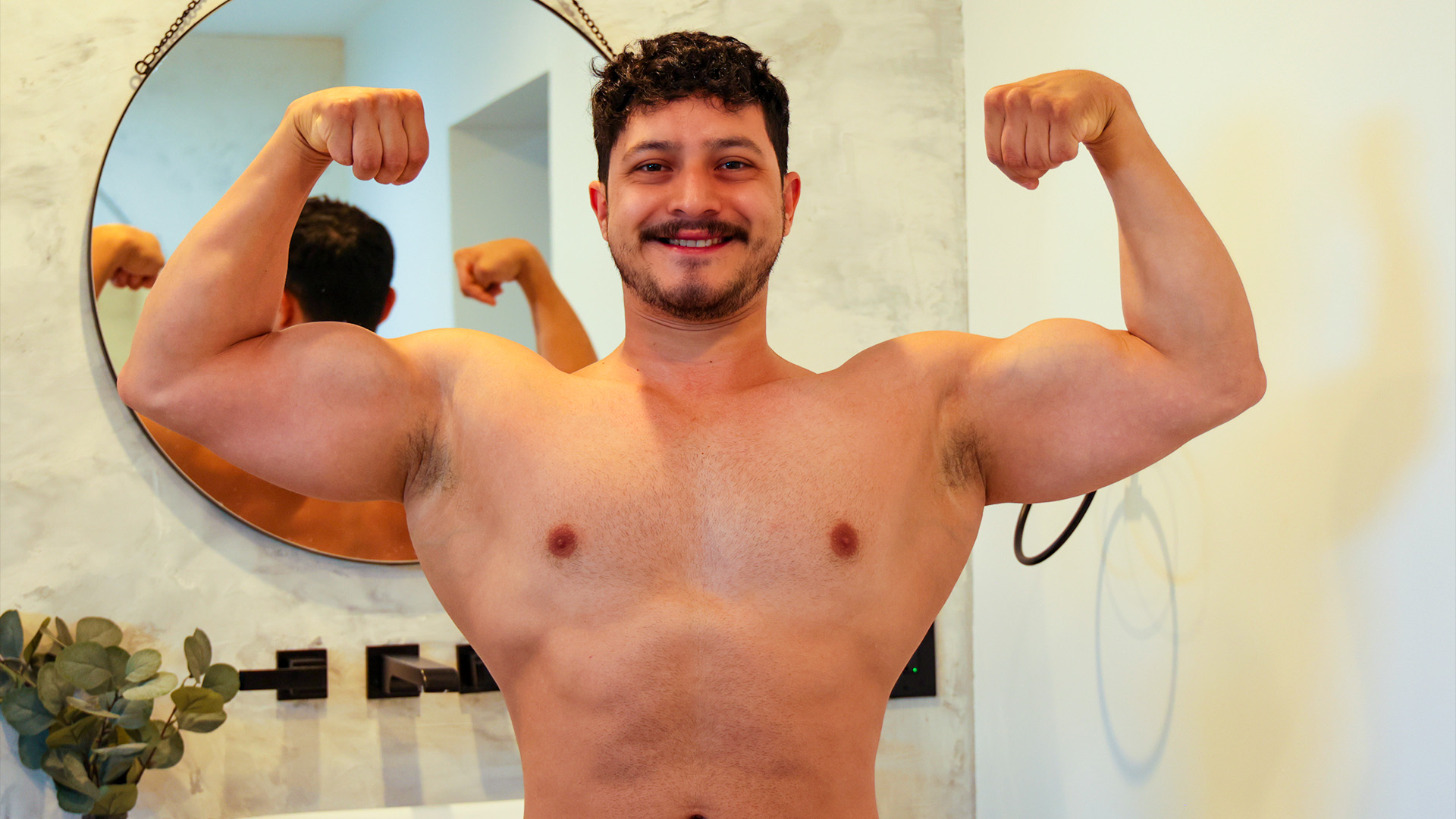 Muscle Mike Bourbon is an Open Book for the Camera!