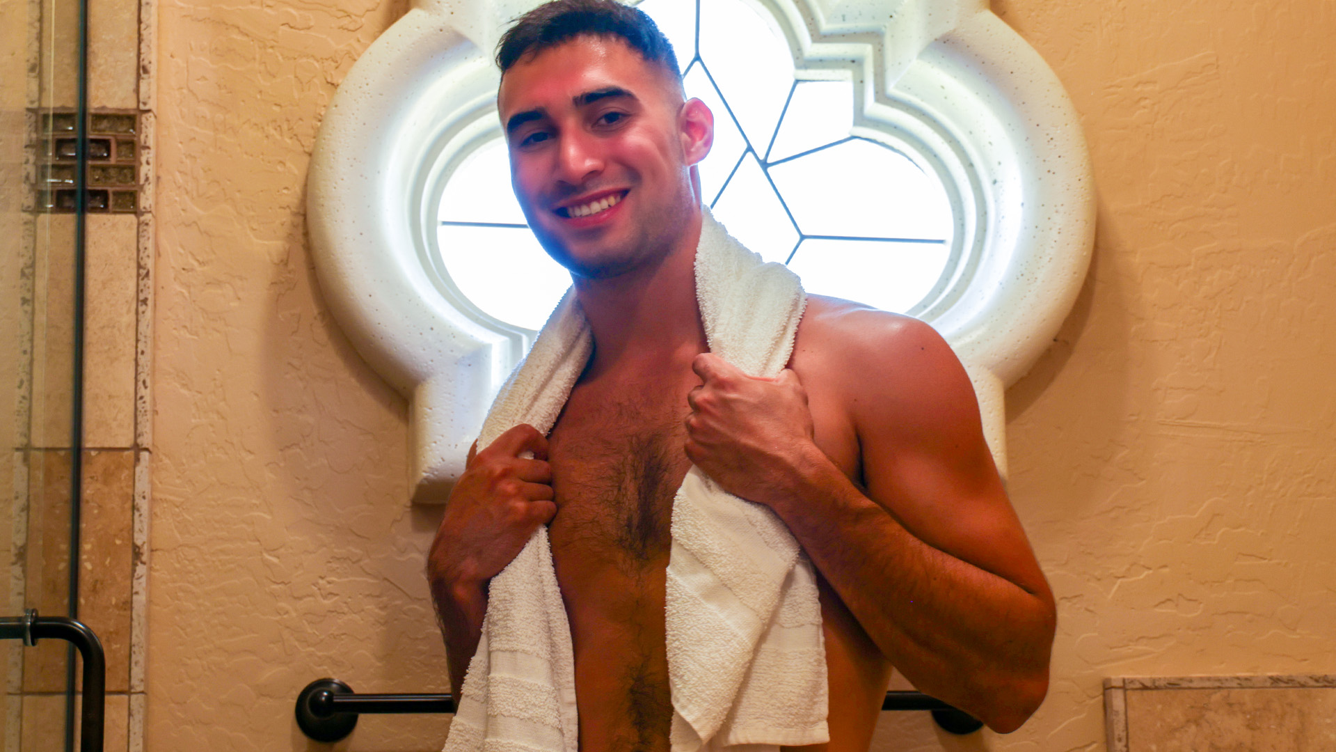 Roman Cain Gets His Post Shower Nut!