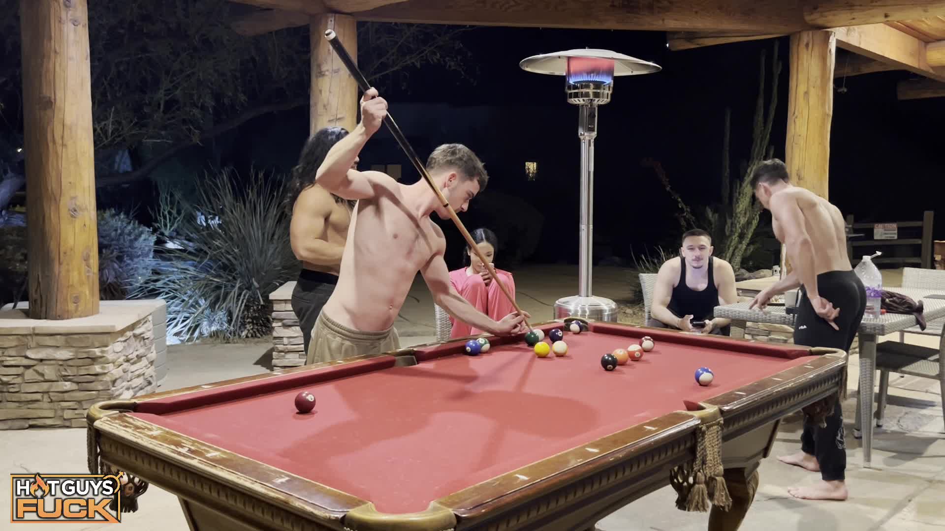 Late night billiards with the fellas.